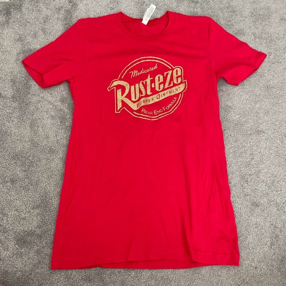 Rust-eze Logo Shirt Cars Movie Radiator Springs Lightning McQueen